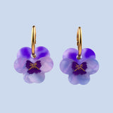 Boucles d'oreilles pensée mauve Coucou Suzette