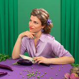 Boucles d'oreilles pensée mauve Coucou Suzette