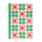 Carnet A5 - Marguerite rose et verte