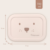 Boîte à goûter en silicone - Ourson sable