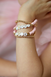 4 bracelets rose Love