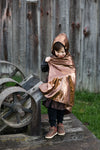 Tunique de chevalier en cuivre brillant avec cape 3-4 ans