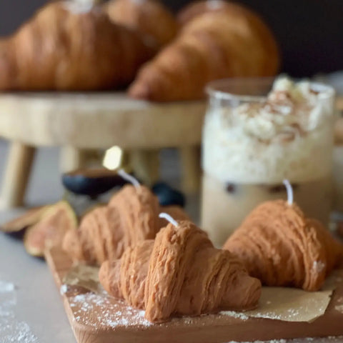 Bougie de croissant à la cire de soja