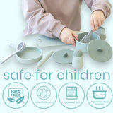 Set de cuisine en silicone vert et gris - Little L