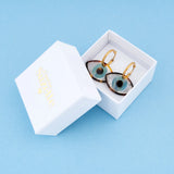 Boucles d'oreilles Oeil - bleu