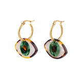 Boucles d'oreilles Oeil - vert
