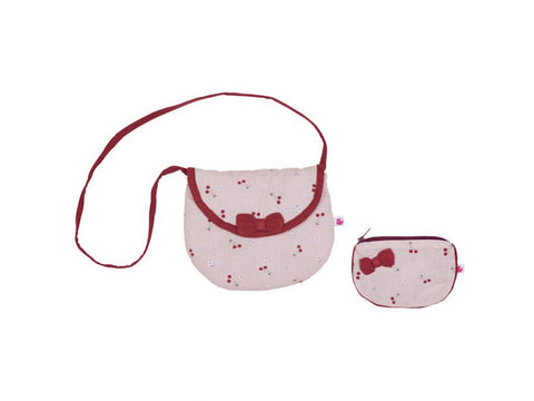 Sac bandouilère + porte-monnaie - Cerise