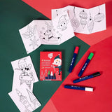 BOITE 4 FEUTRES EFFAÇABLES VITRES-MIROIR + 24 MOTIFS À REPRODUIRE