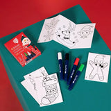 BOITE 4 FEUTRES EFFAÇABLES VITRES-MIROIR + 24 MOTIFS À REPRODUIRE