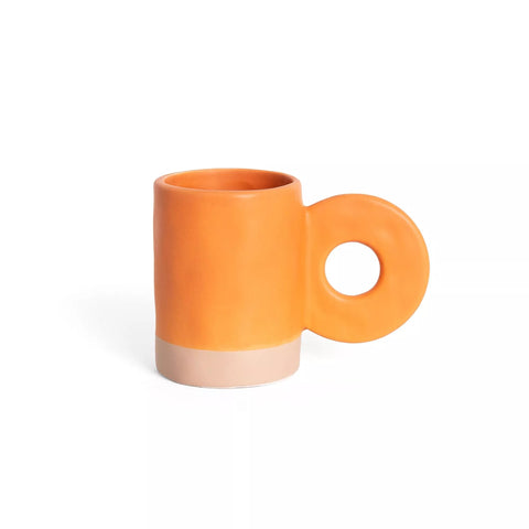 Tasse en céramique orange mat