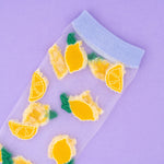 Chaussettes transparentes citron