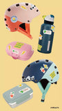 Planche de 11 stickers objets waterproof : pour casque/gourde/boîte à gouter...