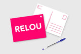 Carte A5 fluo RELOU