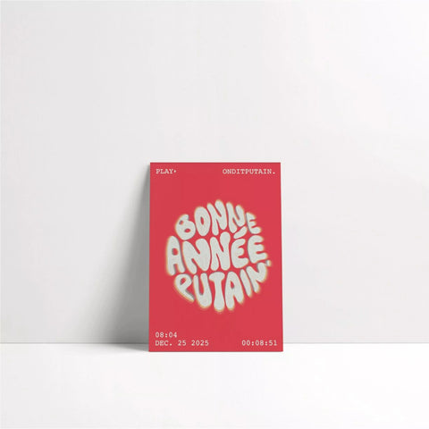 Carte de vœux – Bonne année putain. – édition VHS