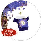 Puzzle calendrier de l’avent Le marché de noël des animaux - 500 pièces