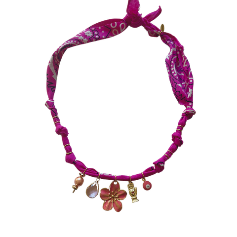 Collier Indi cyclamen - Badhnati