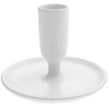 Bougeoir tige en céramique, grand, blanc