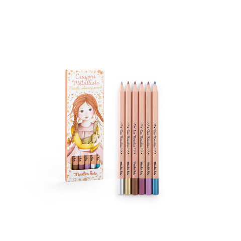 6 crayons métallisés - Les Rosalies