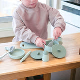 Set de cuisine en silicone vert et gris - Little L