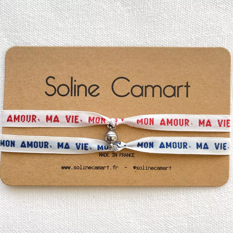 Bracelet Soline Camart Mon Amour, Ma Vie, Mon Tout - Duo Aimant