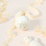 Boule de Noël personnalisée 2023 Mon premier Noël bottes