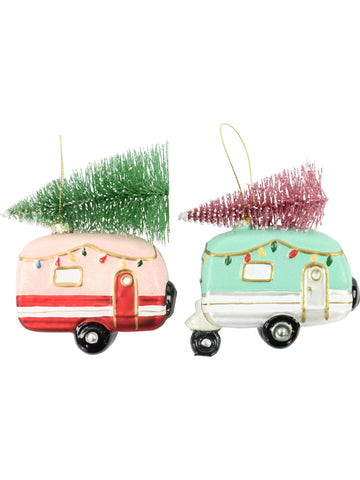 Boule de Noël en verre - Caravane