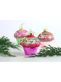 Boules de Noël en verre - Cupcakes x6