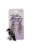 Boucles d'oreilles à clip squelette effrayant