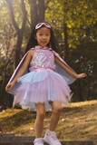 Set de super-héroïne Métallique rose bleu 4-6 ans