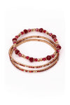 3 bracelets Boutique Ruby Red