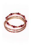 3 bracelets Boutique Ruby Red