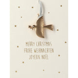Carte décorative miniature « Oiseau » Noel
