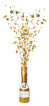 MINI BOUTEILLE A CONFETTIS (BOUTEILLE CHAMPAGNE 16 CM) CONFETTIS OR