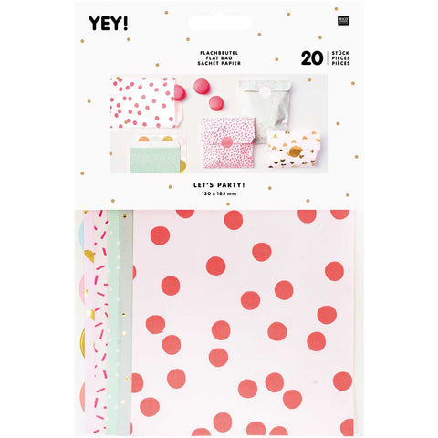 20 sachets papier anniversaire avec gommettes