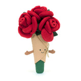 Amuseables Rose Bouquet  - Peluche Bouquet de Roses Rouges