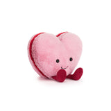 Amuseables Colette Heart Macaron - Peluche Macaron Coeur Rose