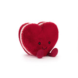 Amuseables Arlette Heart Macaron - Peluche Macaron Coeur Rouge