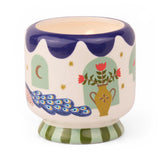 Bougie Peacock Ceramic -  Misted Lime