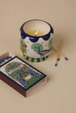 Bougie Peacock Ceramic -  Misted Lime