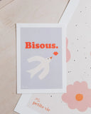 Carte Envolée d'amour bisous