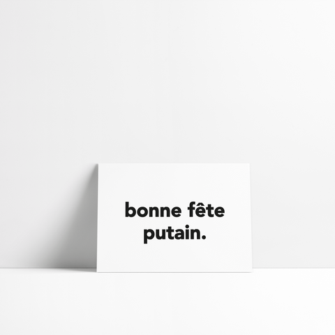 Carte Bonne fête putain