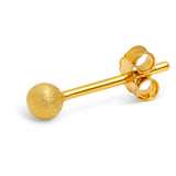 Boucle à l'unité Ball Brushed - Gold plated