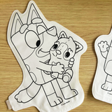 Coloriages gonflables – Bluey & Bingo à colorier