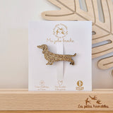 Broche Teckel - les petites hirondelles