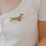 Broche Teckel - les petites hirondelles