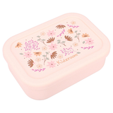 Boîte à goûter en silicone - Rose Fleurs