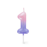 Happy birthday candle - Bougie chiffre Pink