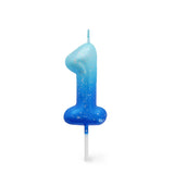 Happy birthday candle - Bougie chiffre Blue