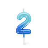 Happy birthday candle - Bougie chiffre Blue