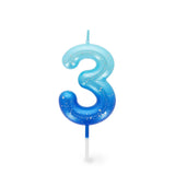 Happy birthday candle - Bougie chiffre Blue